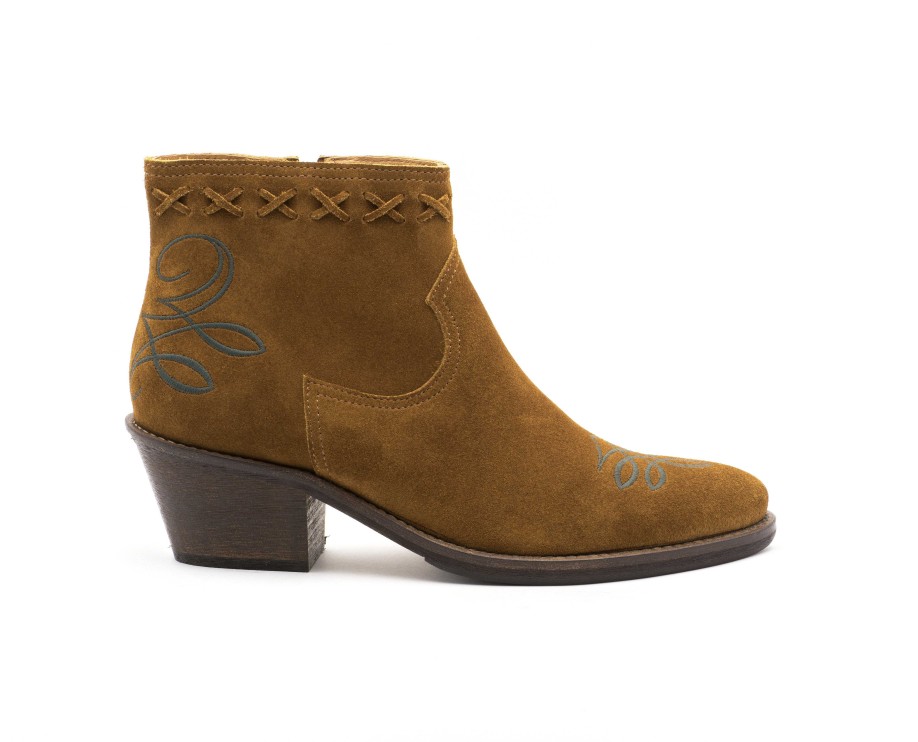 Botas De Salto Alto | Camport Bota Texas Girl Camel Escuro