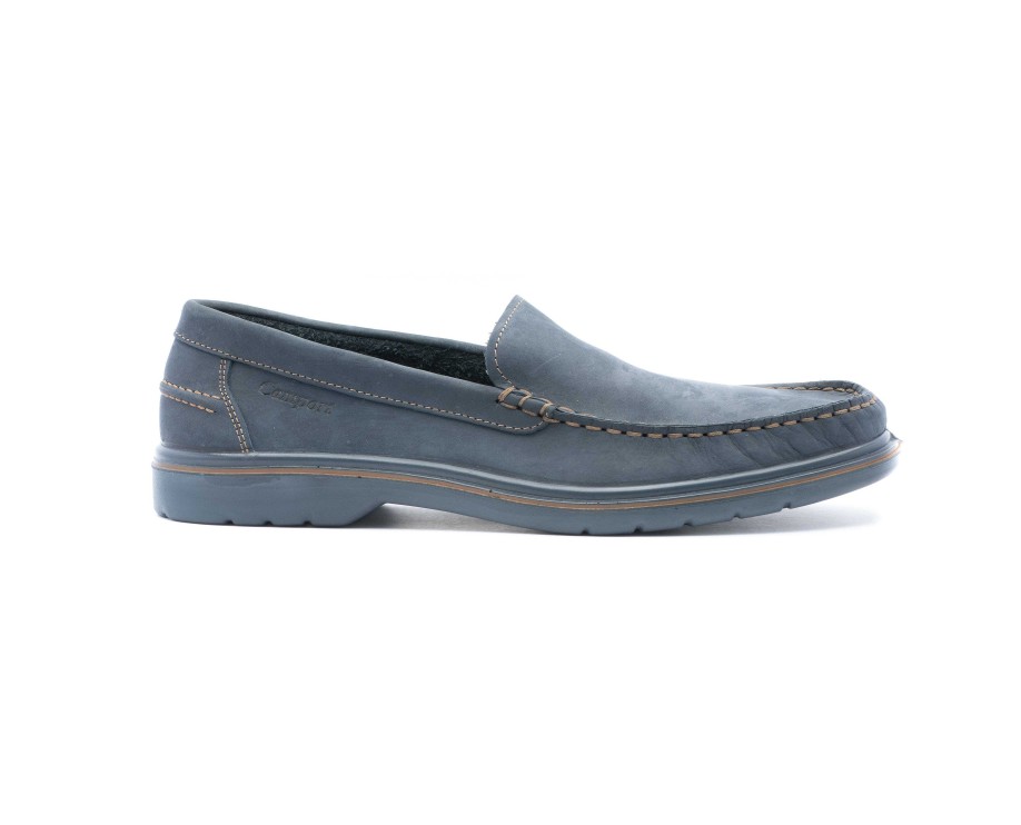 Mocassins | Camport Sapato Pu Boat Azul Escuro